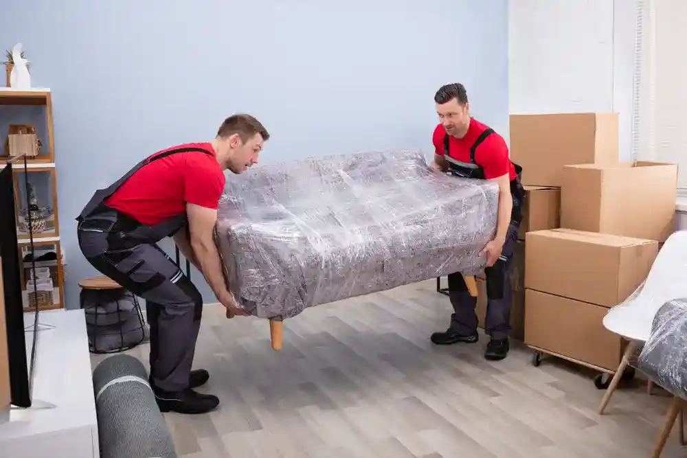 Securely wrapped furniture by Cleveland Movers for a damage-free move.
